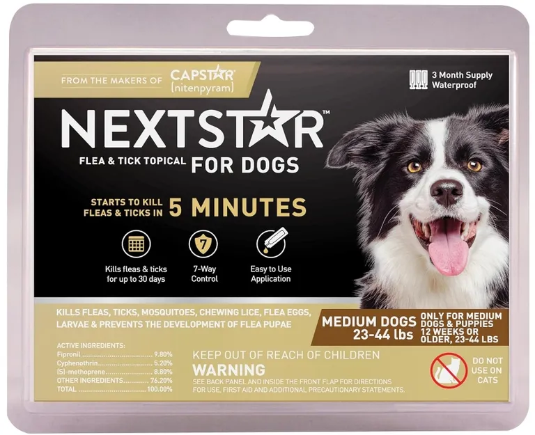 NextStar Flea and Tick Topical Treatment for Medium Dogs 23-44 Pounds Photo 1