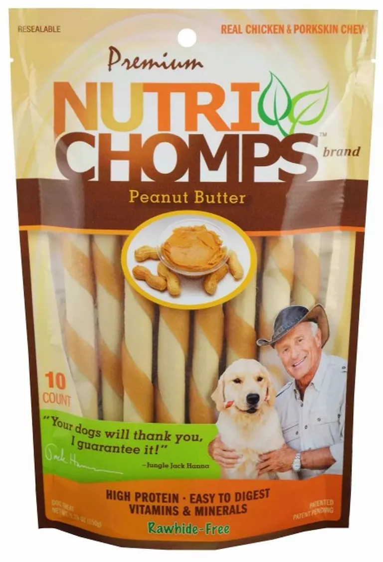Nutri Chomps Mini Twist Dog Treat Peanut Butter Flavor Photo 1