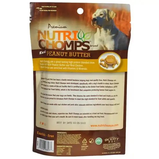 Nutri Chomps Mini Twist Dog Treat Peanut Butter Flavor Photo 2