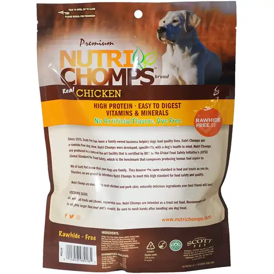 Nutri Chomps Pig Ear Shaped Dog Treat Chicken Flavor Photo 2