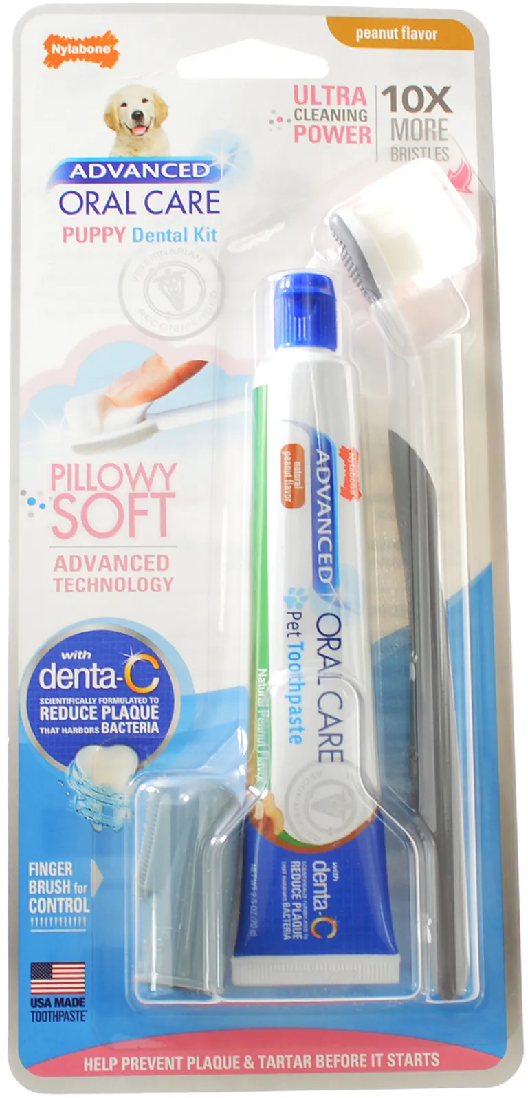 Nylabone Advanced Oral Care Puppy Dental Kit with Pillowy Soft-Bristle Toothbrush Photo 1