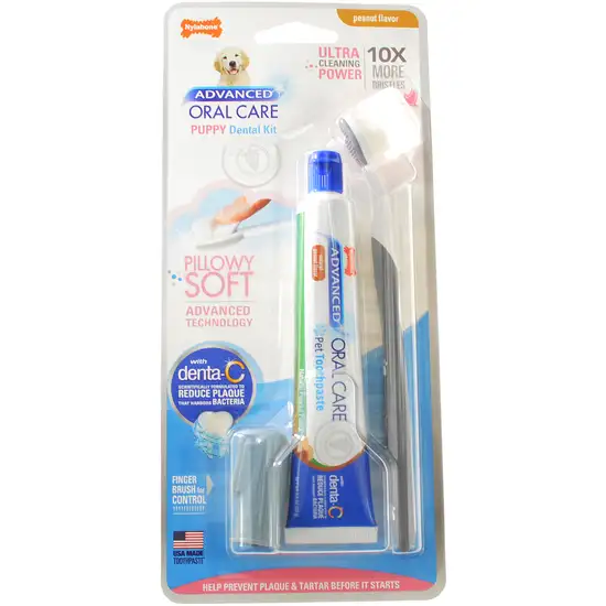 Nylabone Advanced Oral Care Puppy Dental Kit with Pillowy Soft-Bristle Toothbrush Photo 1