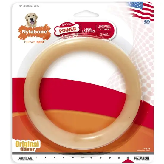 Nylabone Dura Chew Original Dog Ring - Chicken Flavor Photo 1