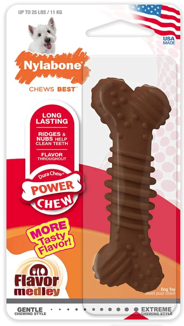 Nylabone Dura Chew Power Chew Bone Chicken Flavor Photo 2