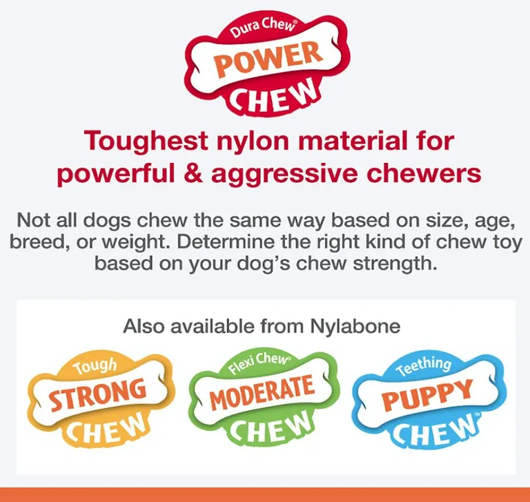 Nylabone Dura Chew Power Chew Textured Ring Bone Flavor Medley Photo 2