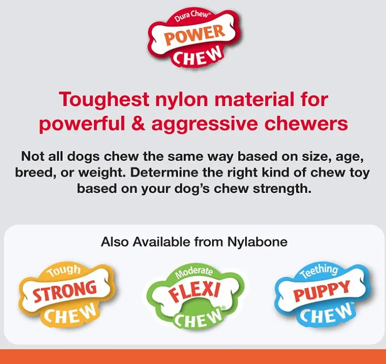 Nylabone Essentials Power Chew Barbell Meaty Medley Flavor Photo 1