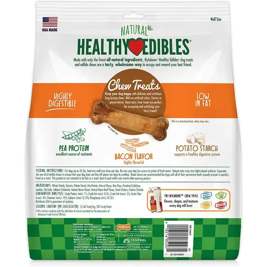 Nylabone Healthy Edibles Wholesome Dog Chews - Bacon Flavor Photo 6