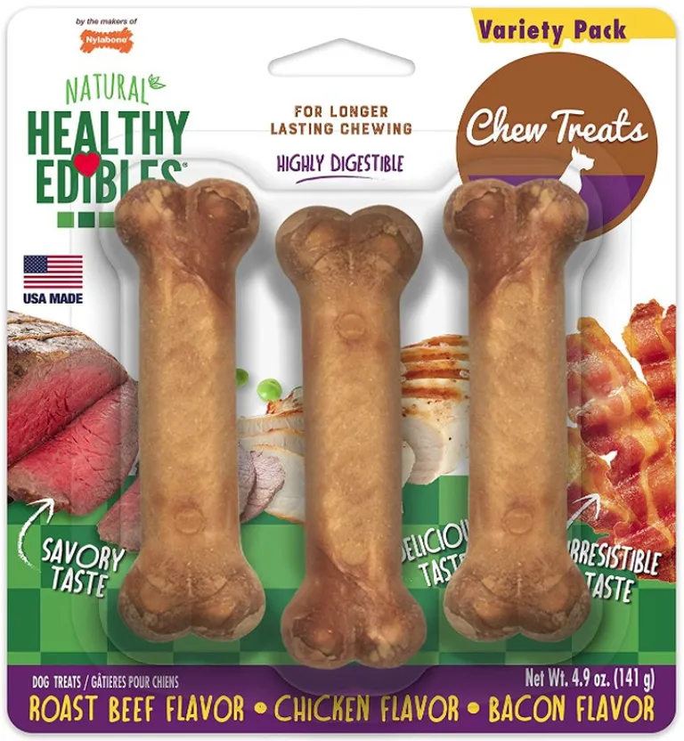 Nylabone Healthy Edibles Wholesome Dog Chews - Variety Pack Photo 1