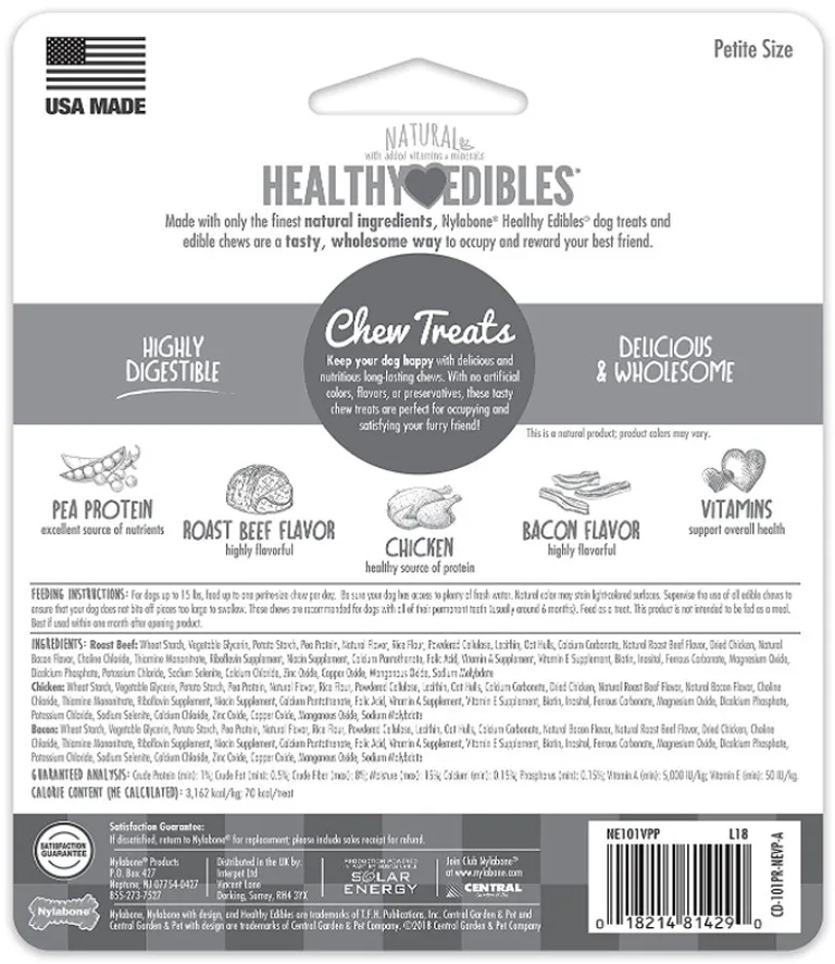 Nylabone Healthy Edibles Wholesome Dog Chews - Variety Pack Photo 2