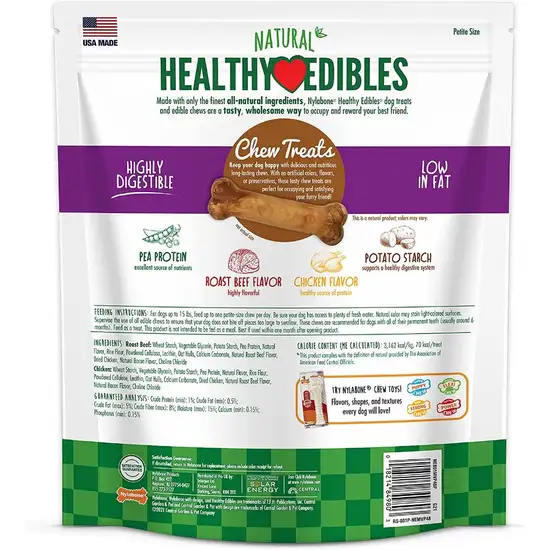 Nylabone Healthy Edibles Wholesome Dog Chews - Variety Pack Photo 2