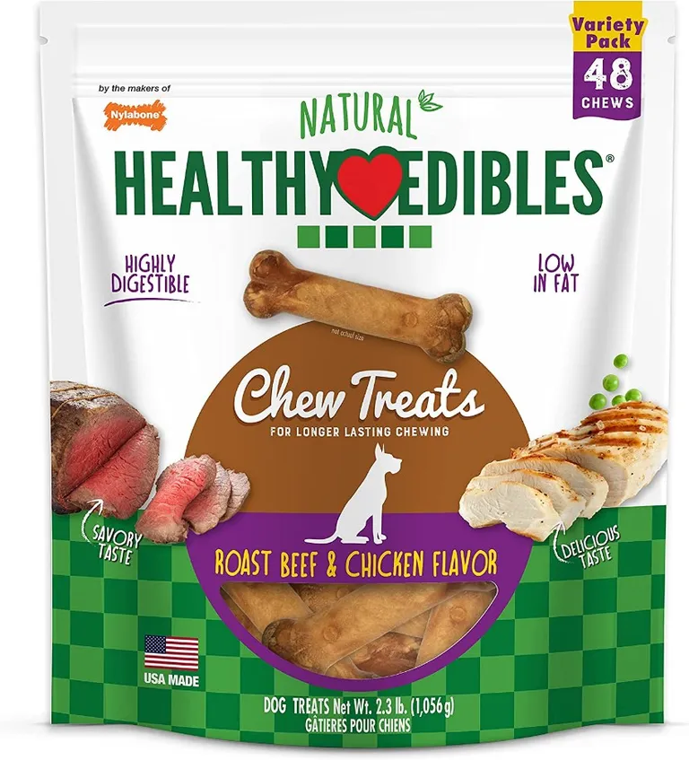 Nylabone Healthy Edibles Wholesome Dog Chews - Variety Pack Photo 1