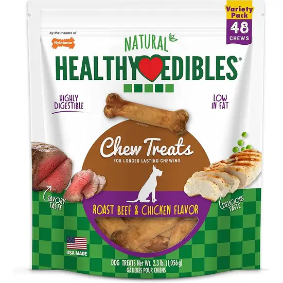 Nylabone Healthy Edibles Wholesome Dog Chews - Variety Pack Photo 1