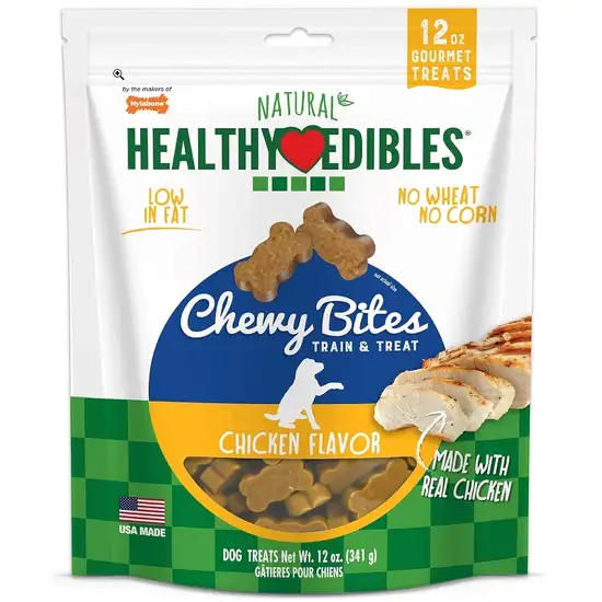 Nylabone Natural Healthy Edibles Chicken Chewy Bites Dog Treats Photo 1