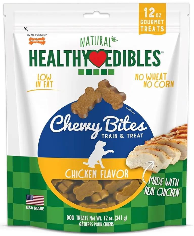 Nylabone Natural Healthy Edibles Chicken Chewy Bites Dog Treats Photo 3