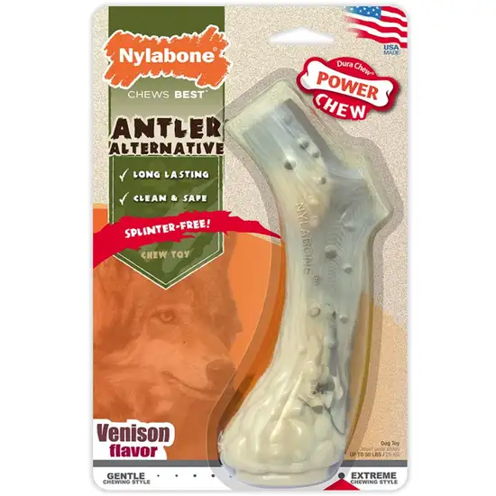 Nylabone Power Chew Antler Alternative Venison Flavor Photo 1