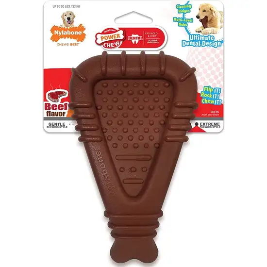 Nylabone Power Chew Arch Bone Dental Toy Beef Flavor Photo 1