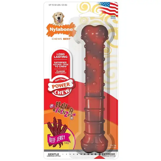 Nylabone Power Chew Flavor Frenzy Chew Beef Jerky Flavor Giant Photo 1