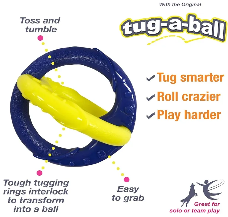 Nylabone Power Play Tug-a-Ball Dog Toy Large Photo 3