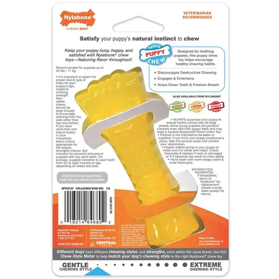 Nylabone Puppy Chew Color Changing Chill N Chew Bone - Mini Souper Photo 2