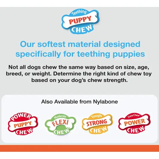 Nylabone Puppy Chew Ring Peanut Butter Toy - Wolf Photo 5