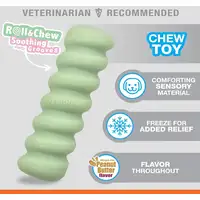 Photo of Nylabone Puppy Sensory Material Roll and Chew Stick Peanut Butter Flavor
