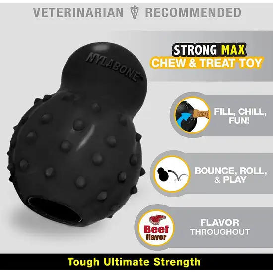 Nylabone Strong MAX Stuffable Chew Cone Toy Beef Flavor Photo 2