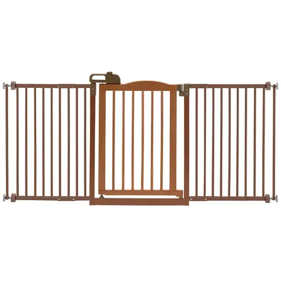 One-Touch Gate II Wide in Brown Photo 1