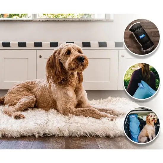 Paw PupRug Portable Orthopedic Dog Bed White Photo 3