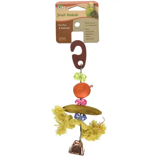 Penn Plax Bird Life Fruit-Kabob Wood Parakeet Toy Photo 1