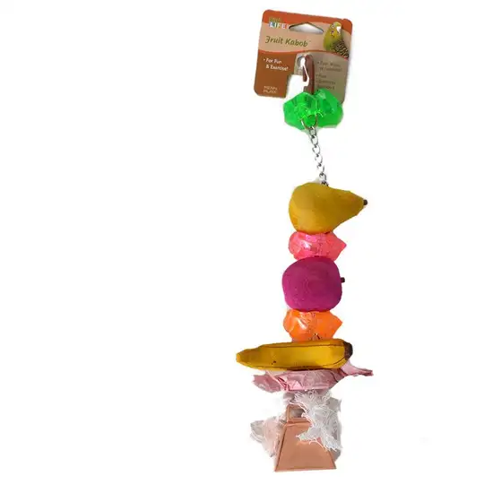 Penn Plax Bird Life Fruit-Kabob Wood Treat Toy for Parrots Photo 1