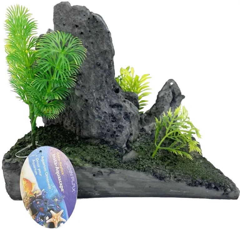 Penn Plax Deco-Replicas Instant Aquascape Grey Rock Ornament Photo 2