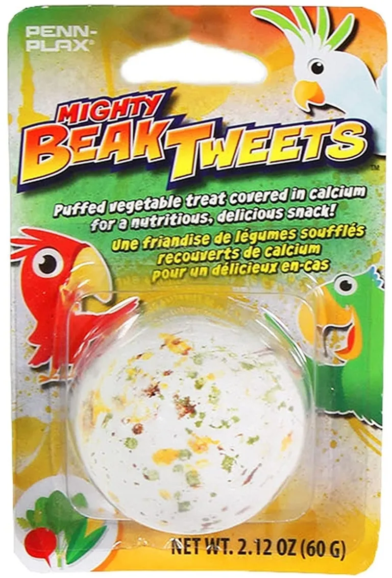 Penn Plax Mighty Beak Tweets Puffed Vegetable Bird Treat Photo 1