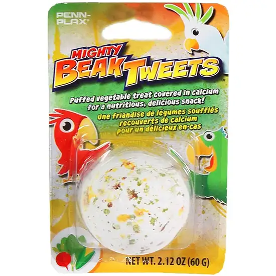 Penn Plax Mighty Beak Tweets Puffed Vegetable Bird Treat Photo 1