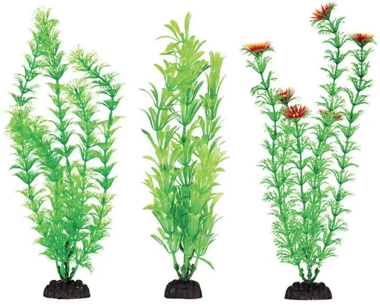 Penn Plax Plastic Plant Pack Green Aquarium Plants Photo 2