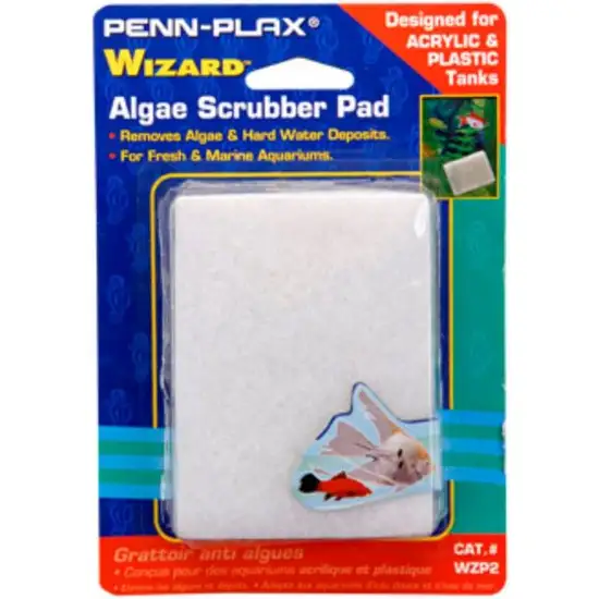 Penn Plax Wizard Algae Scrubber Pad for Acrylic or Glass Aquariums Photo 1