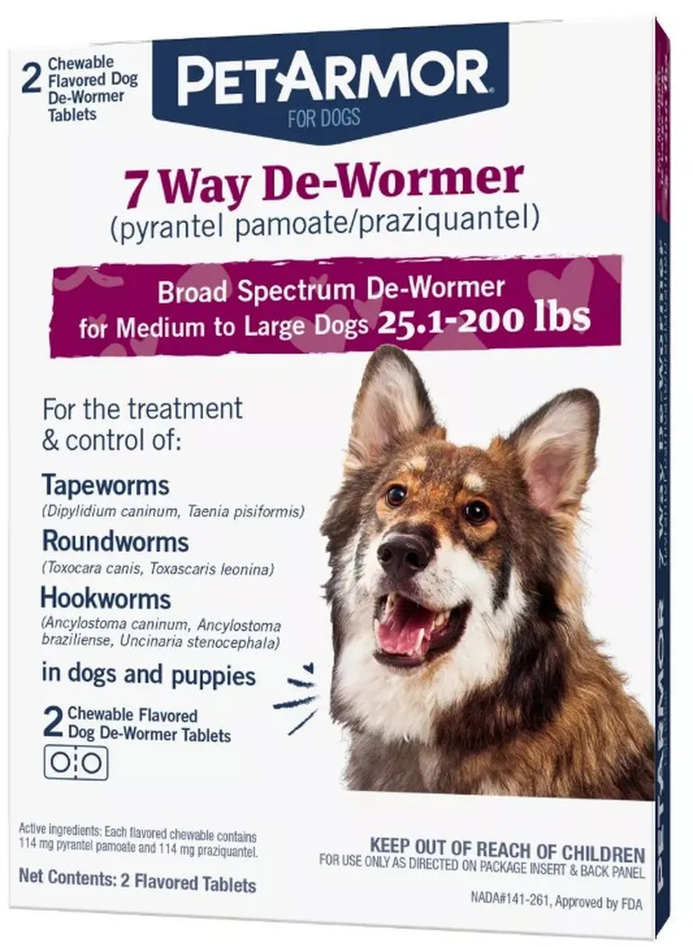 PetArmor 7 Way De-Wormer for Medium to Large Dogs (25.1-200 Pounds) Photo 1