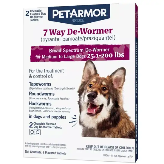 PetArmor 7 Way De-Wormer for Medium to Large Dogs (25.1-200 Pounds) Photo 1