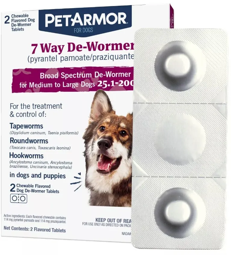 PetArmor 7 Way De-Wormer for Medium to Large Dogs (25.1-200 Pounds) Photo 2