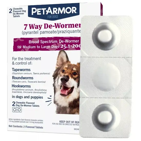 PetArmor 7 Way De-Wormer for Medium to Large Dogs (25.1-200 Pounds) Photo 2