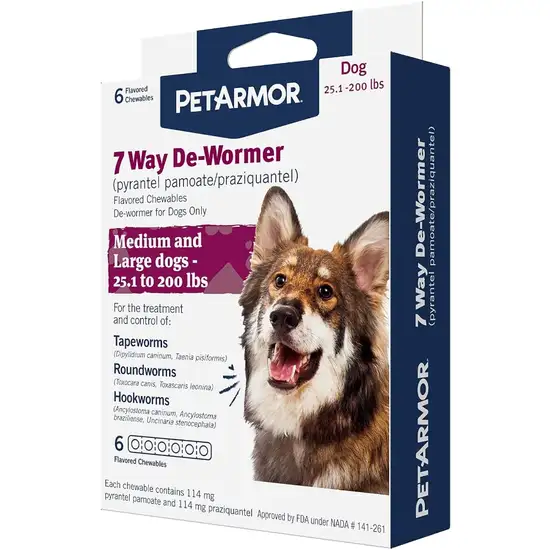 PetArmor 7 Way De-Wormer for Medium to Large Dogs 25-200 Pounds Photo 1