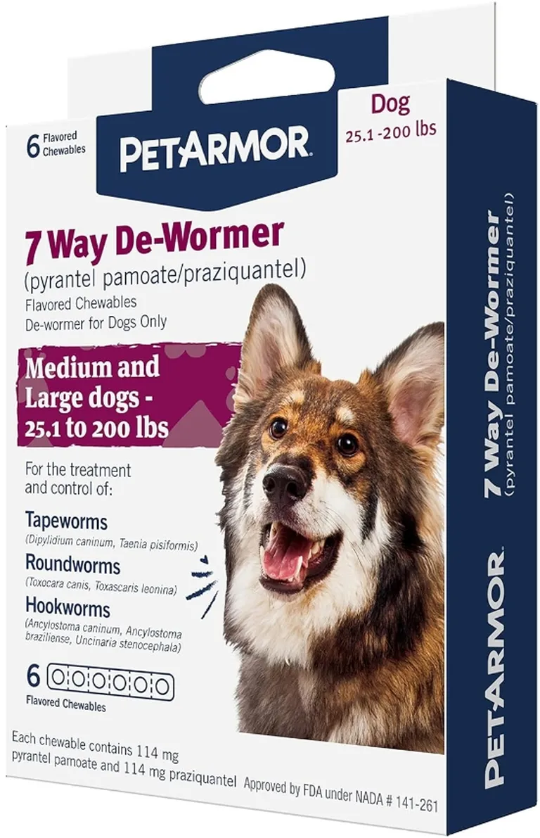 PetArmor 7 Way De-Wormer for Medium to Large Dogs 25-200 Pounds Photo 1