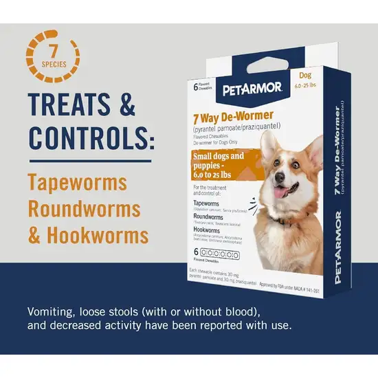 PetArmor 7 Way De-Wormer for Small Dogs and Puppies 6-25 Pounds Photo 3