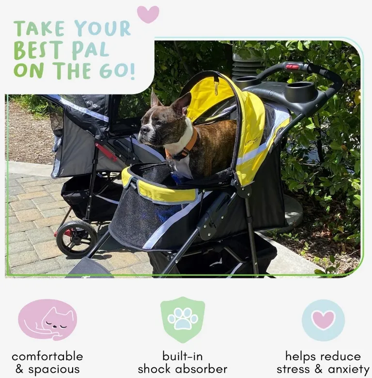 Petique Revolutionary Pet Stroller for Dogs and Cats Supernova Pink Photo 3