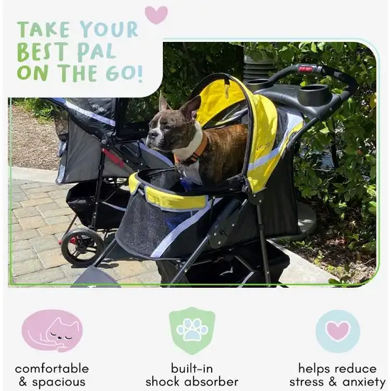 Petique Revolutionary Pet Stroller for Dogs and Cats Supernova Pink Photo 3