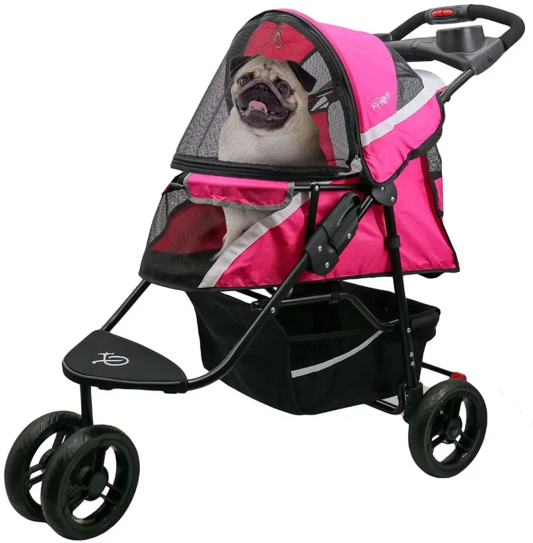 Petique Revolutionary Pet Stroller for Dogs and Cats Supernova Pink Photo 1