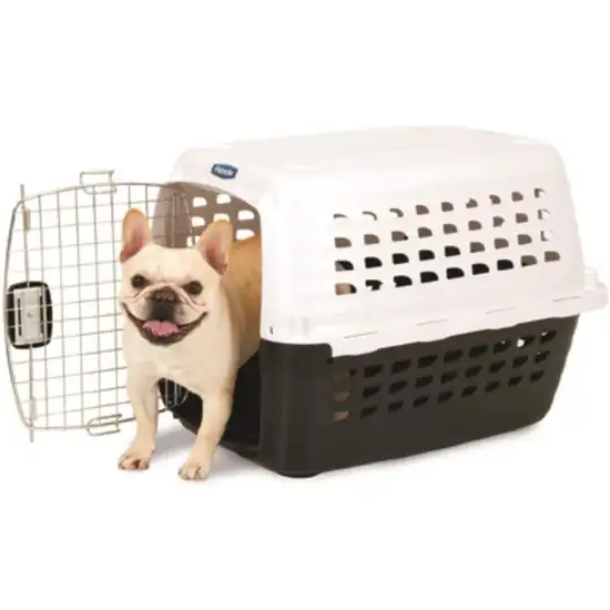 Petmate Compass Kennel - Black & Metalic White Photo 5