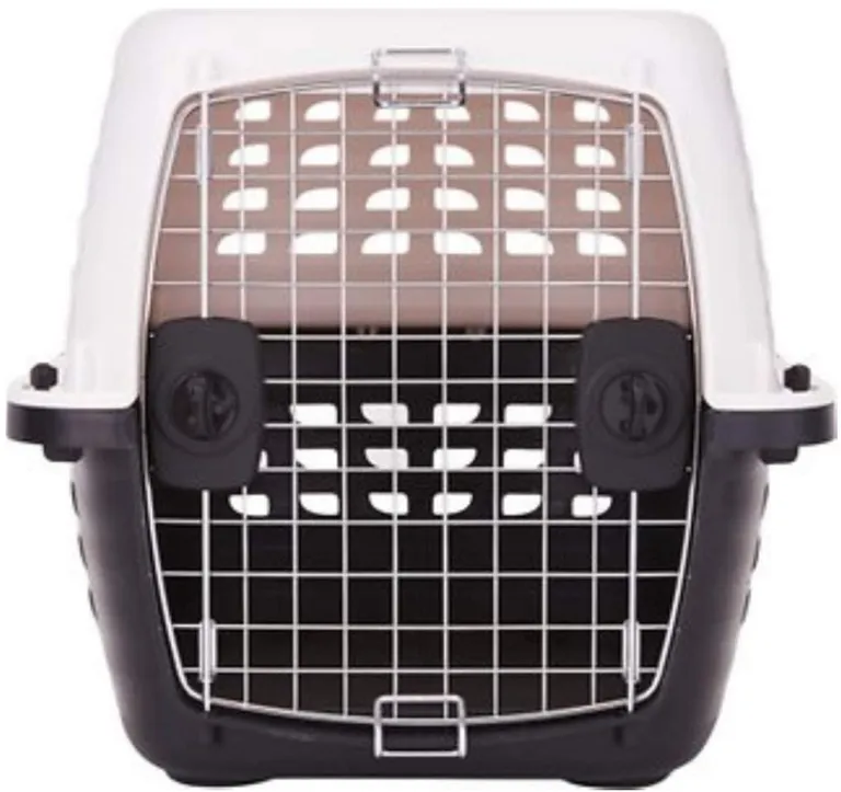 Petmate Compass Kennel - Black & Metalic White Photo 2