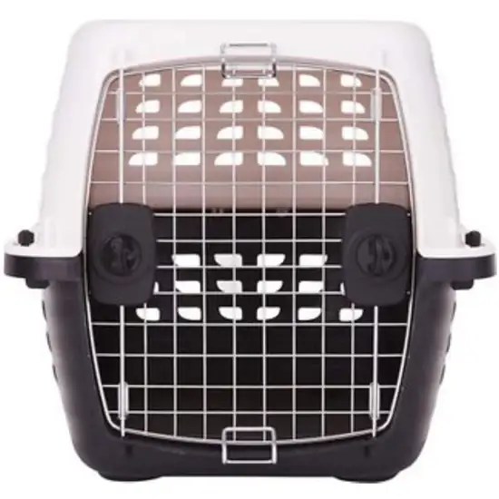 Petmate Compass Kennel - Black & Metalic White Photo 3