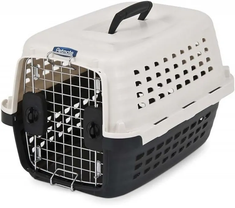 Petmate Compass Kennel - Black & Metalic White Photo 1