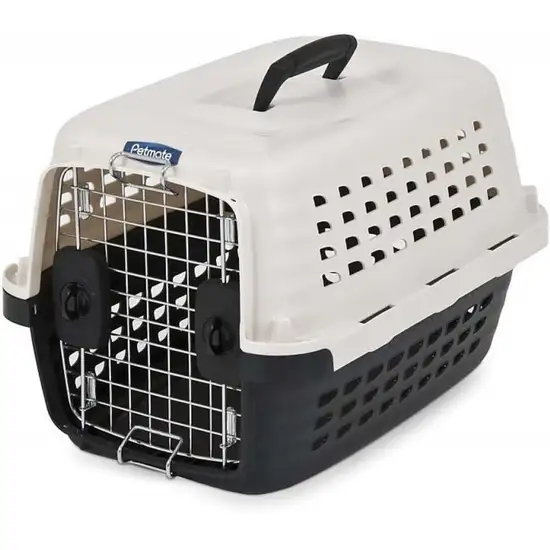 Petmate Compass Kennel - Black & Metalic White Photo 1